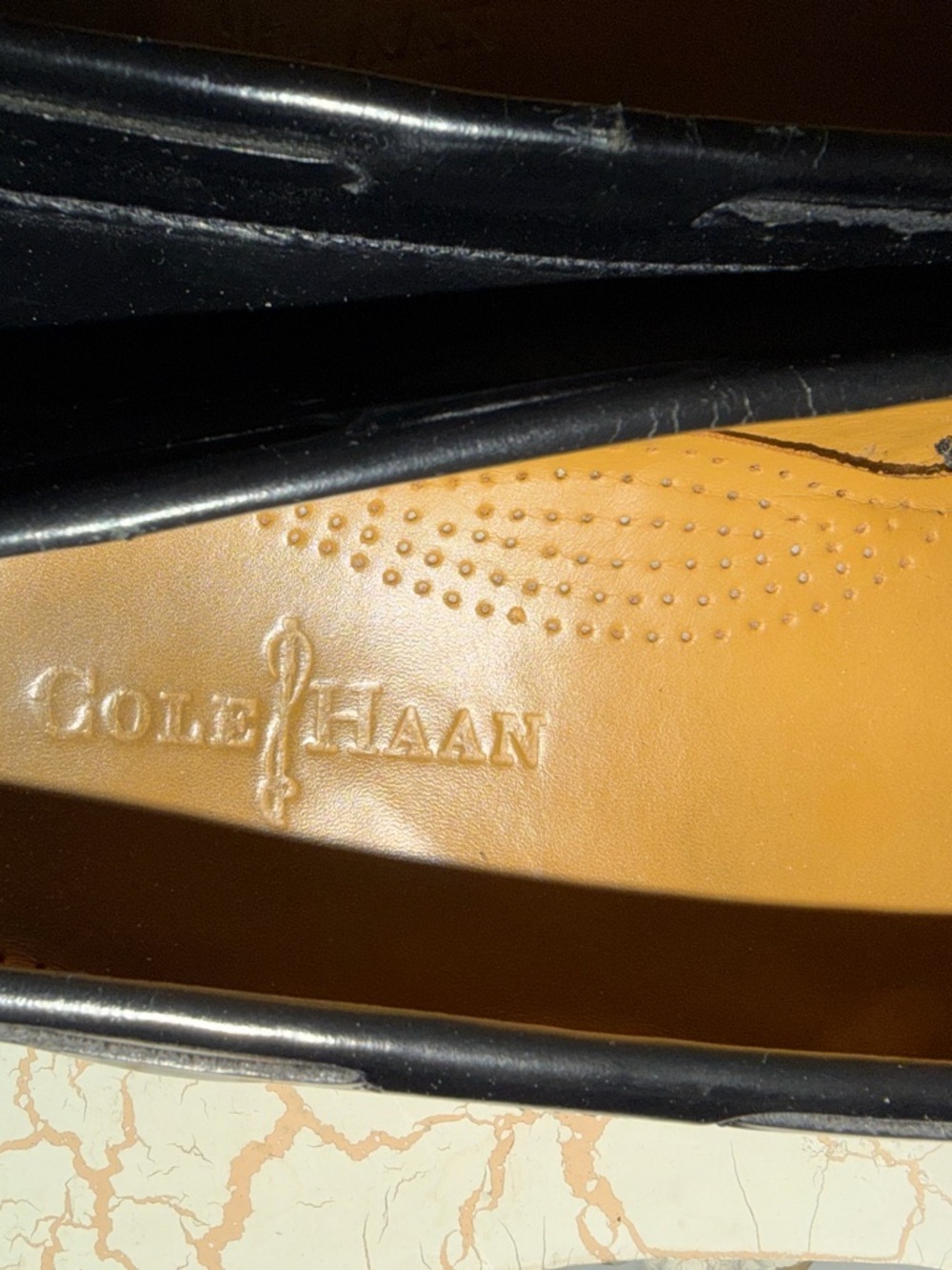 Cole Haan Black Leather Tassel Kiltie Loafers - Picture 6 of 7